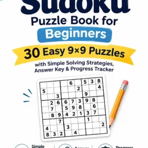 Easy Sudoku Puzzles PDF for Beginners with 30 Easy 9x9 Puzzles