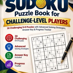 Sudoku Puzzle Book for Challenge-Level Players with 30 Challenging 9×9 Puzzles